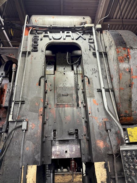 1600 TON AJAX FORGING PRESS CELL WITH INDUCTION UNIT AND ROBOT, 12" STROKE: YOBRO #24242
