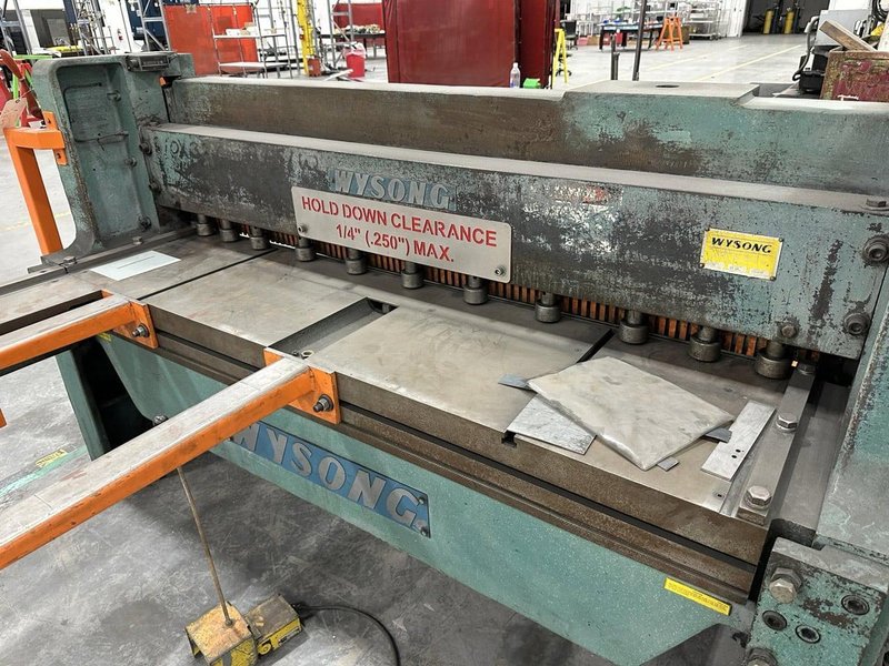 6’ X 10GA WYSONG MODEL 1072 HEAVY DUTY MECHANICAL SQUARING SHEAR