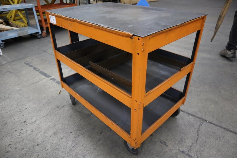 Metal Cart w 3 Shelves- Auction Item