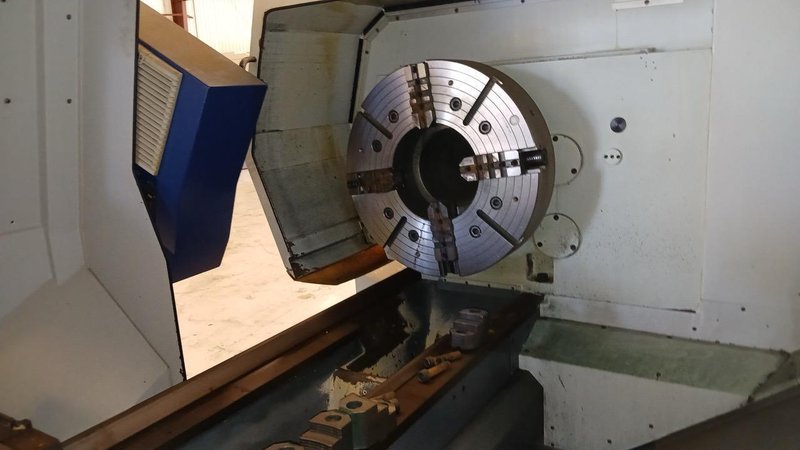 Weiler E90 x 3000 CNC Lathe, 2012 – 10″ Bore, Weiler CNC Control, Steady Rest, Chip Conveyor