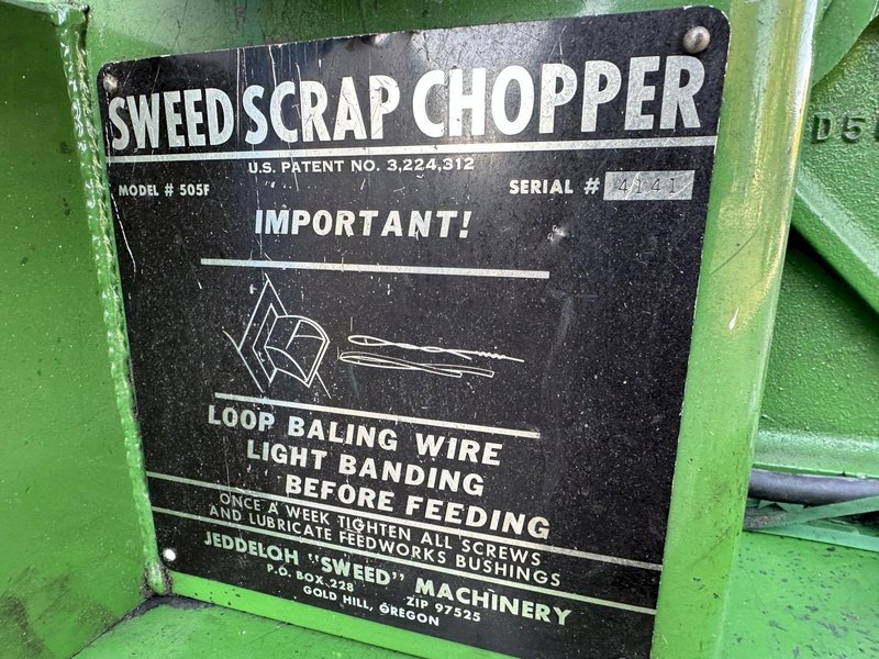 SWEED MODEL 505F SCRAP CHOPPER: STOCK #77282
