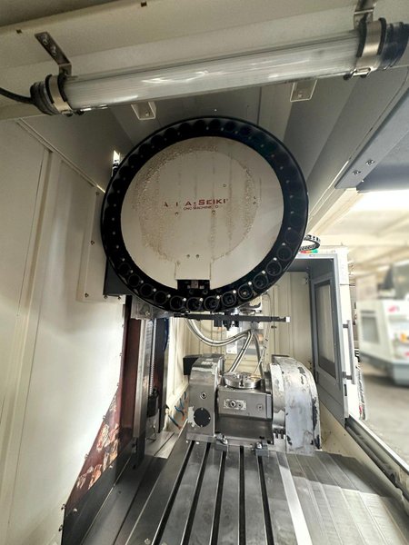 Akira Seiki SV1050 CNC 5-Axis Super Vertical Machining Center 2019 Chip Conveyor, With Detron GFA210 5-Axis Tilting Rotary Table