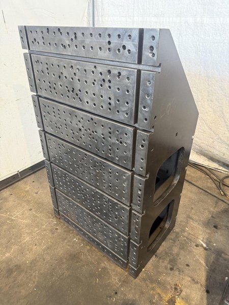 36" WIDE X 60" TALL X 24" DEEP T-SLOTTED ANGLE PLATE SET. STOCK # 0222426