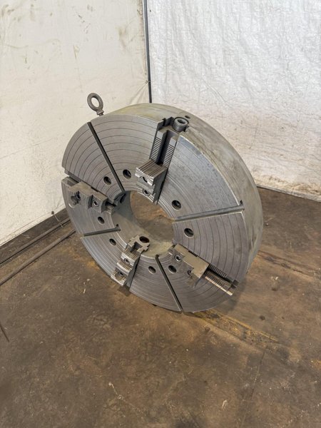 36&quot; 4-JAW (12&quot; THRU HOLE) HOLLOW SPINDLE LATHE CHUCK. STOCK # 1099825