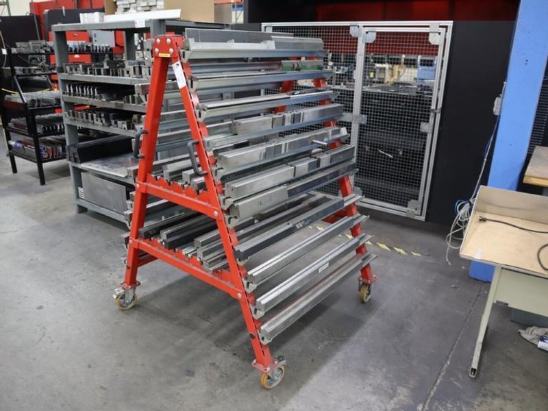 Press Brake Dies for Amada Press Brakes on Rollery Roling Tree Rack- Auction Item
