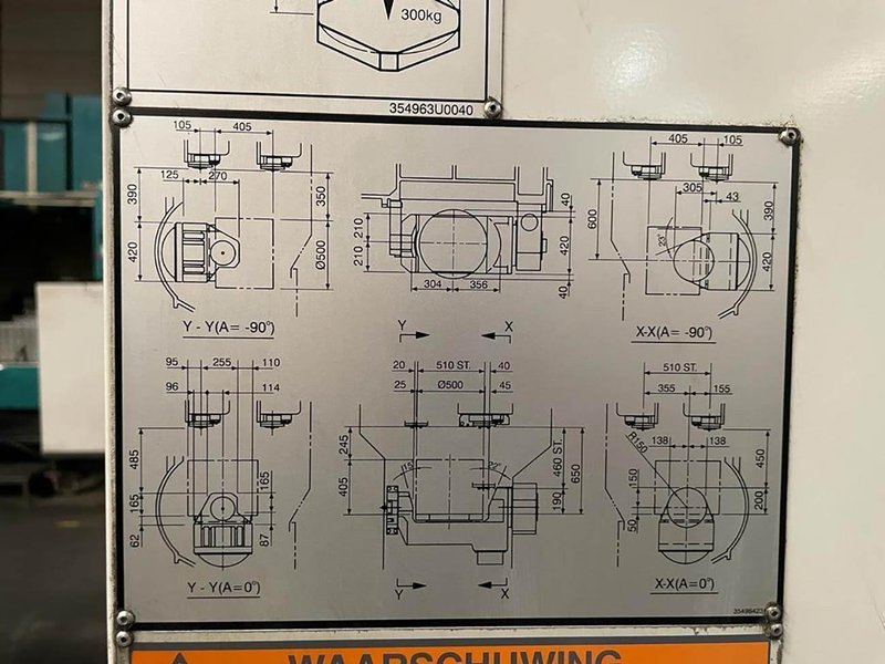 Mazak Variaxis 500-5X- X 510- Y 510- Z 460mm CNC 5 axes