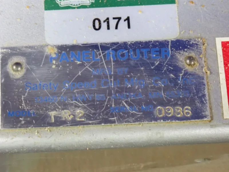 SAFETY SPEED CUT MFG CO PANEL ROUTER  -  TR2