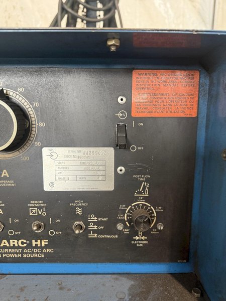 MILLER DIALARC HF CONSTANT CURRENT AC/DC ARC WELDING POWER SOURCE. STOCK # 0430326