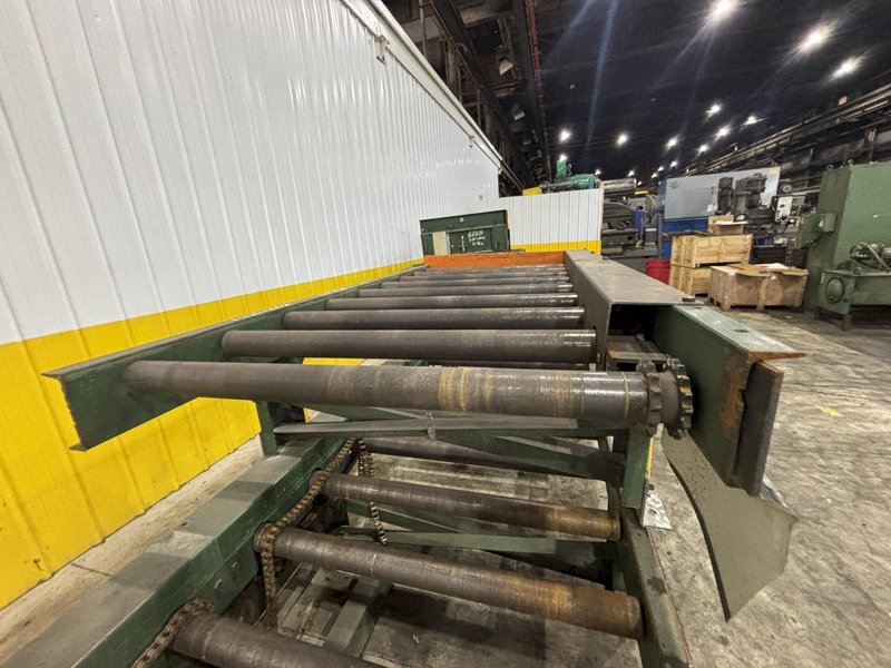 100&#039; X 54&quot; WIDE PEDDINGHAUS POWERED ROLLER CONVEYOR: STOCK #23102