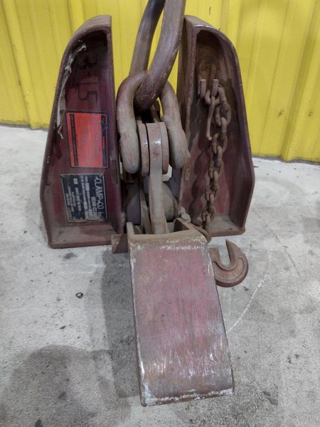 (2) 15 TON CLAMPCO MODEL F15 GIRDER WIDE FLANGE BEAM LIFTING CLAMPS: STOCK #22982