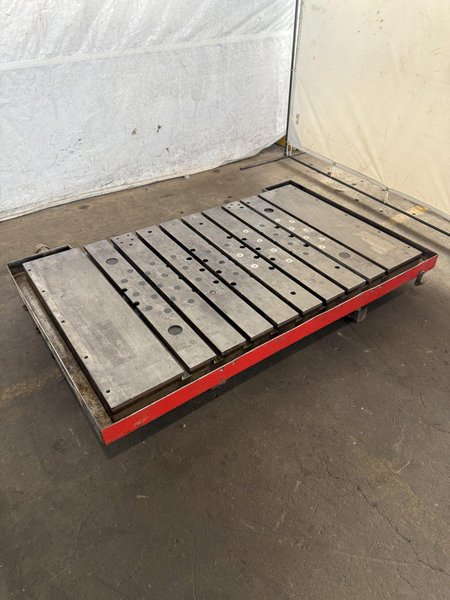 42&quot; WIDE X 72&quot; LONG X 6&quot; THICK T-SLOTTED BOLSTER PLATE. STOCK # 1006324