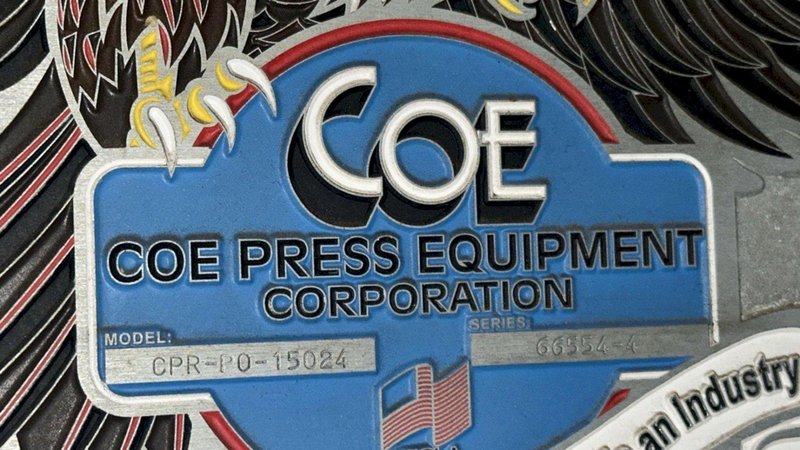 15,000 lbs. x 18&quot; Wide Coe Press Equipment Coil Reel and Coe Powered Straightener For Sale