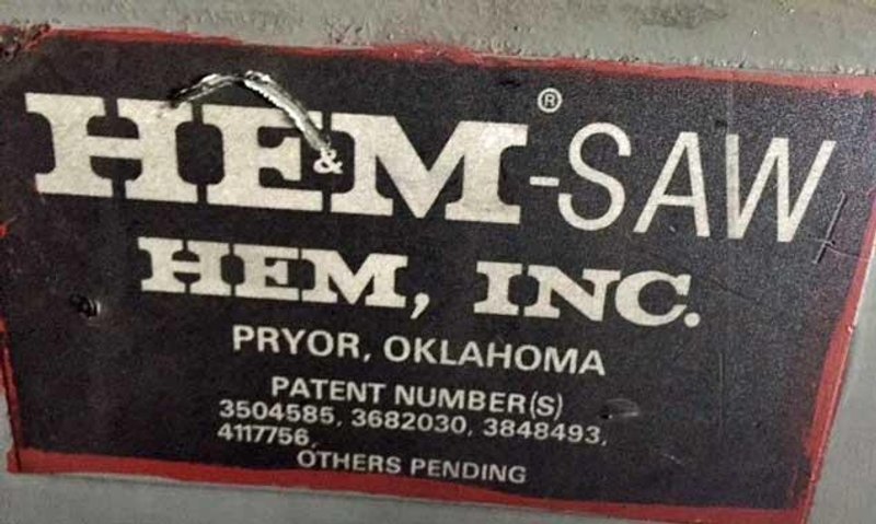 12" (305mm) X 12" (305mm) HEM 1000AH HORIZONTAL 
BAND SAW (13210)