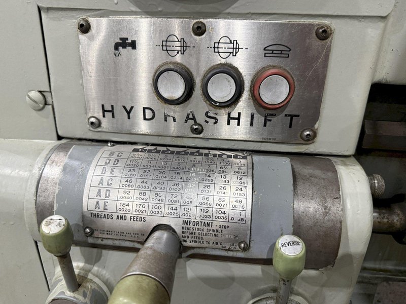 10" X 36" CINCINNATI MODEL #10-36 HYDRASHIFT ENGINE LATHE : YOBRO #25984