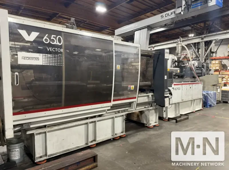 715 TON 128 OZ NEGRI BOSSI MODEL V650 VECTOR INJECTION MOLDING MACHINE MFG 2014