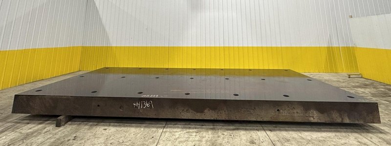 10&#039; WIDE X 23&#039; LONG X 14&quot;  HIGH LAKE SHORE HEAVY DUTY CAST LAYOUT FLOOR PLATE / TABLE: STOCK #11369