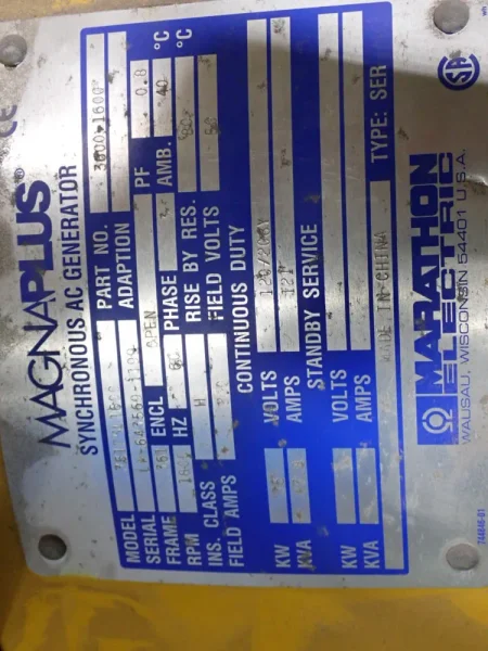 MAGNA PLUS 35 KW DIESEL GENERATOR   -  361PSI 1600