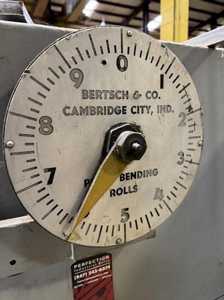 10' X 3/4" BERTSCH 3 ROLL INITIAL PINCH MECHANICAL PLATE ROLL