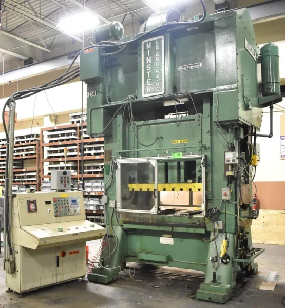 MINSTER 250 TON "HEVISTAMPER" 54X36 SSDC PRESS, E2-250-23166, STOCK# 14305J