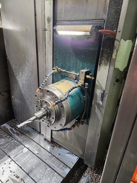 Kuraki KBT 13EA CNC Boring Mill, 2003 – Fanuc Control, 4k RPM, Chip Conveyor, 1000 PSI TSC