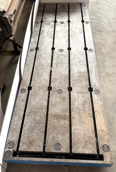 48&quot; x 144&quot; Bay Cast/Level-Tite Surface Plate, 7&quot; Thick, T-Slotted, Nice