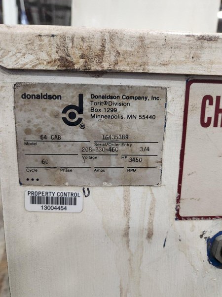 DONALDSON TORIT MODEL 64CAB DUST COLLECTOR PAINTED USED