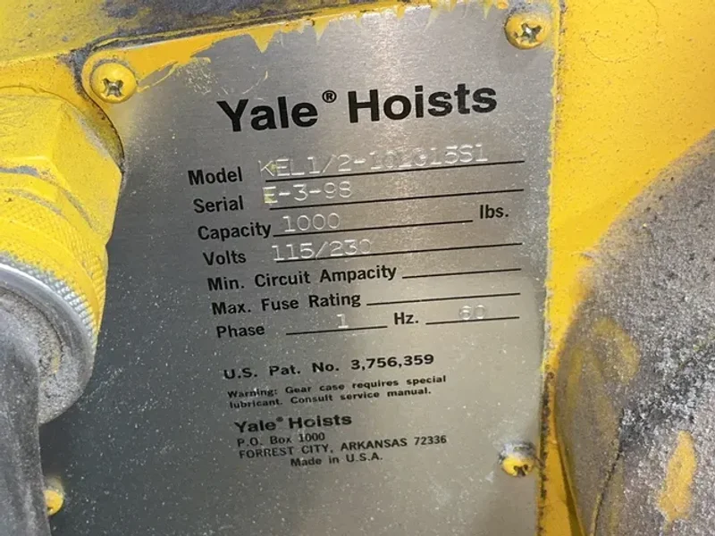 YALE 1000 LBS CHAIN HOIST   -  KEL1/2-10LG15S1