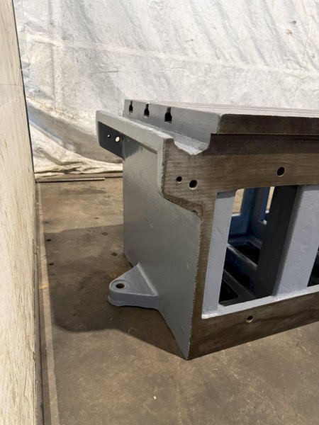 25" WIDE X 89" LONG X 24.5" TALL T-SLOTTED TABLE. STOCK # 0778825