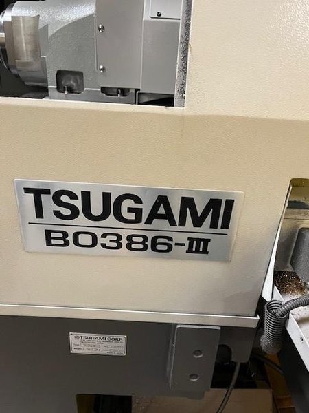 2022 TSUGAMI B0386-III SWISS CNC LATHE with Edge Patriot Barfeed, Low Hours and Loaded with Options