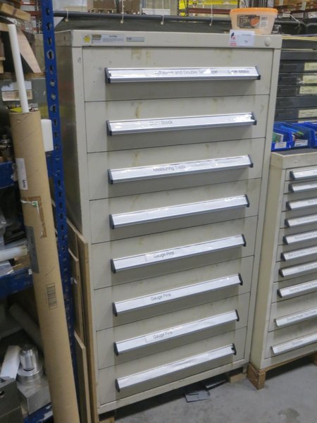 Stanley Vidmar 8 Drawers Heavy Duty Cabinet w Contents- Auction Item