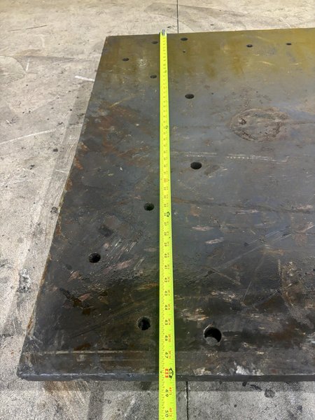 48&quot; X 120&quot; X 2&quot; THICK STEEL FLOOR / BOLSTER PLATE: STOCK #22743