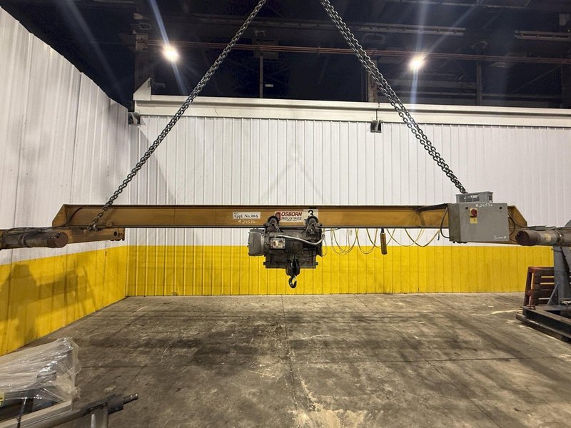 3 TON X 20' OSBORN SINGLE GIRDER CRANE W/ DETROIT HOIST: YOBRO #24536