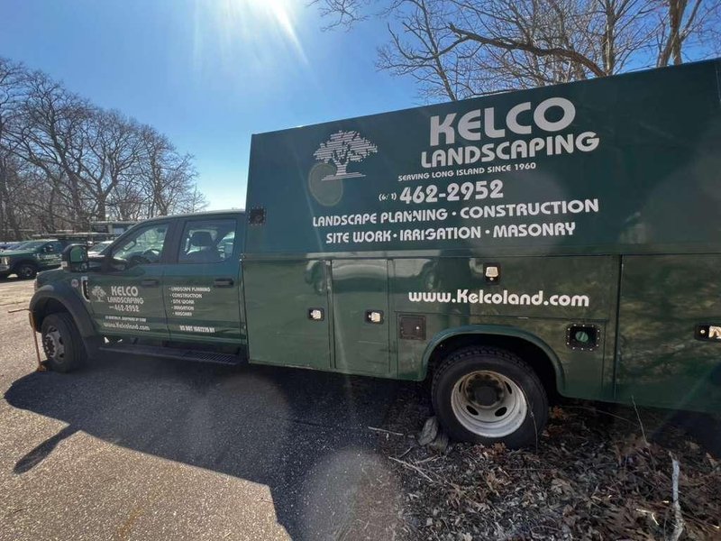 Ford F-550 Commercial Landscape Truck, 2017 – w/ Landscaping Box – Stake Bed, Power Stroke Diesel, Automatic