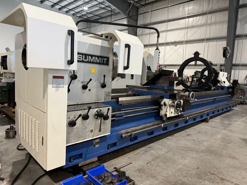 SUMMIT 47-9 x 240”cc Hollow Spindle Lathe 2013’ 9” Bore DRO #7628