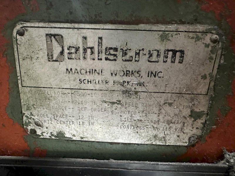 8 STAND X 2.5&quot; X 12&quot; ROLLSPACE DAHLSTROM MODEL 500-10-OB ROLLFORMER: STOCK #22628