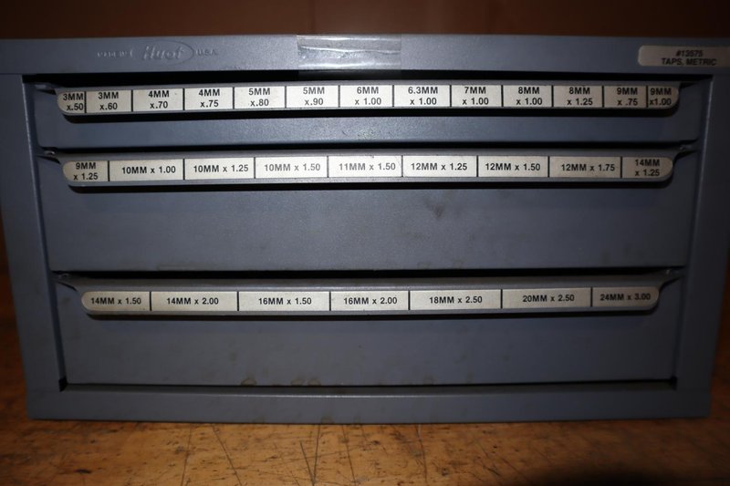 Huot 3-Drawer Metric Tap Index- Auction Item