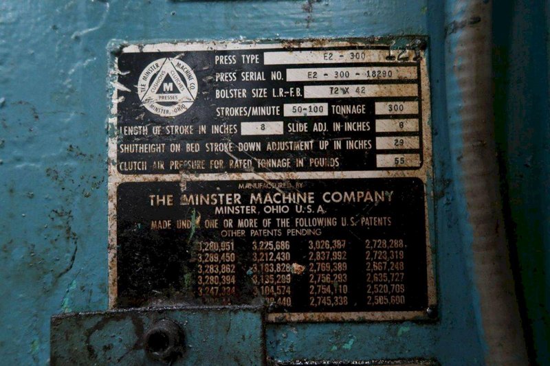 300 TON MINSTER SSDC PRESS
