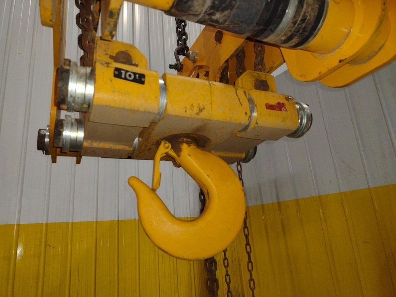 10 TON HARRINGTON MODEL #SHB100 CHAIN HOIST &amp; TROLLY: YOBRO #25080