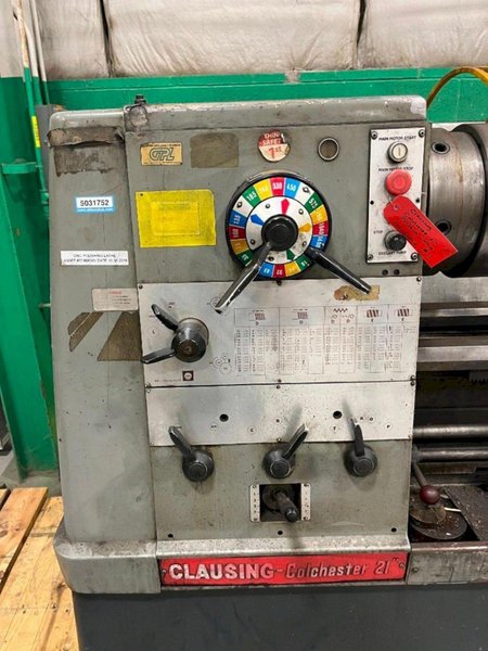 21&quot; x 120&quot; CLAUSING COLCHESTER MODEL #21 ENGINE LATHE 3.5&quot; SPINDLE HOLE: YOBRO #24560