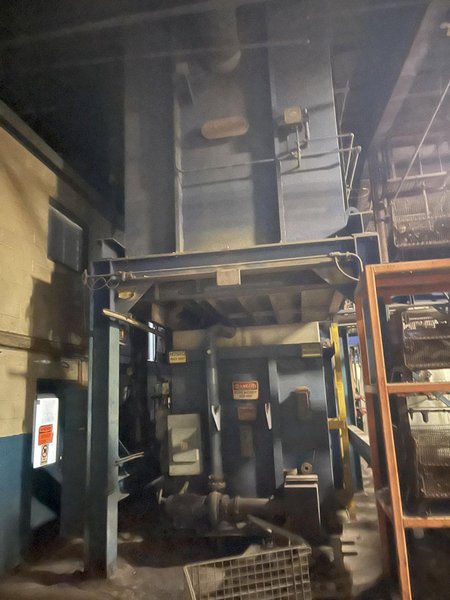 2- 1997 CEC drop bottom heat treat furnaces s/n 2636 and 2650 with common traveling quench tank, 2- drop bottom furnaces, controls, work area is 68" x 120" x 84" high, 100" quench tank, 5,000# capacity, 10 second quench, gas fired