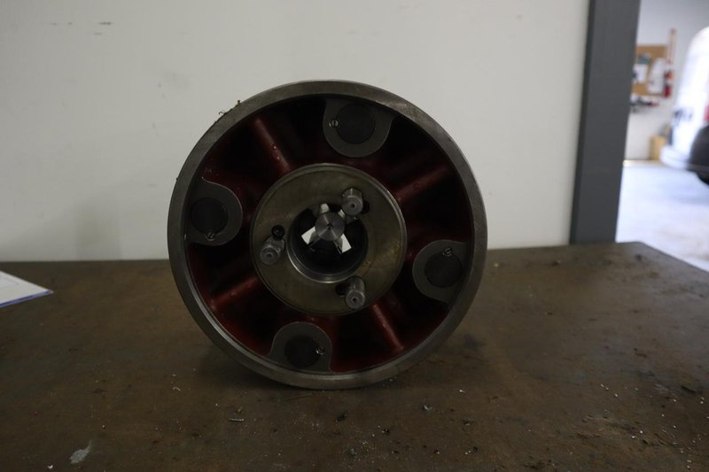 Bison 4-Jaw Scroll Chuck, 2-25" Hole, D1-4" Camlock Back- Auction Item