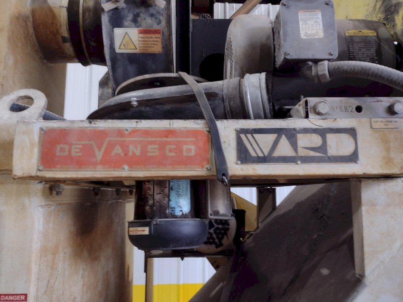 1500 CFM WARD-DEVANSCO MODEL #DV-18015 WET TYPE DUST COLLECTOR: STOCK #18631