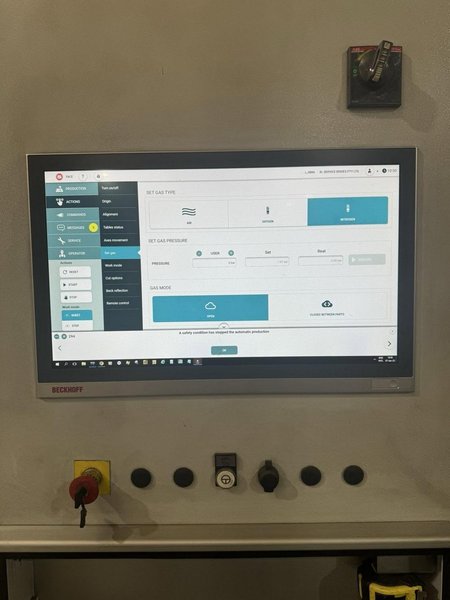 3000 Watt Salvagnini L3 Fiber Laser with 10 Tray Tower and Part Take Out Automation