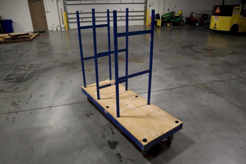 Adapa Rolling Steel Panel Cart, Moveable Dividers, 4 Swivel Wheels- Auction Item