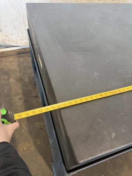 72" X 48" X 12" GRANITE SURFACE PLATE W/ STAND. STOCK # 0542826