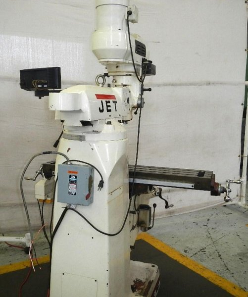 9&quot; x 49&quot; JET Vertical Milling Machine Model JTM-4VS,  3 HP