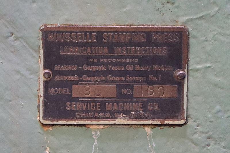 25 TON ROUSSELLE DEEP THROAT GAP FRAME PRESS MODEL 3G