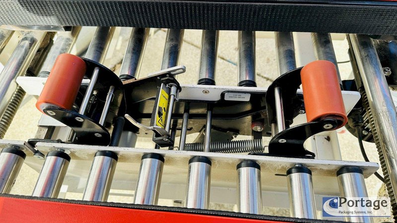 Eagle T100 Carton Sealer  |  Side Driven Belts  |  Top and Bottom 3” Tape Heads  |  Adjustable Carton Sealer