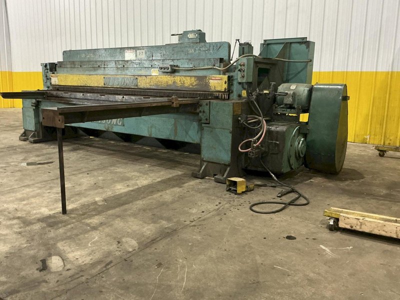 10' X 1/4" WYSONG MODEL #1025-F MECHANICAL POWER SQUARING SHEAR: YOBRO #25202