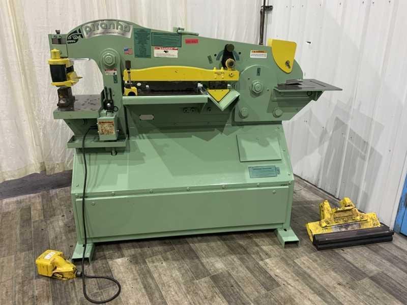 90 TON PIRANHA MODEL P-90 HYDRAULIC IRONWORKER: STOCK # 4205